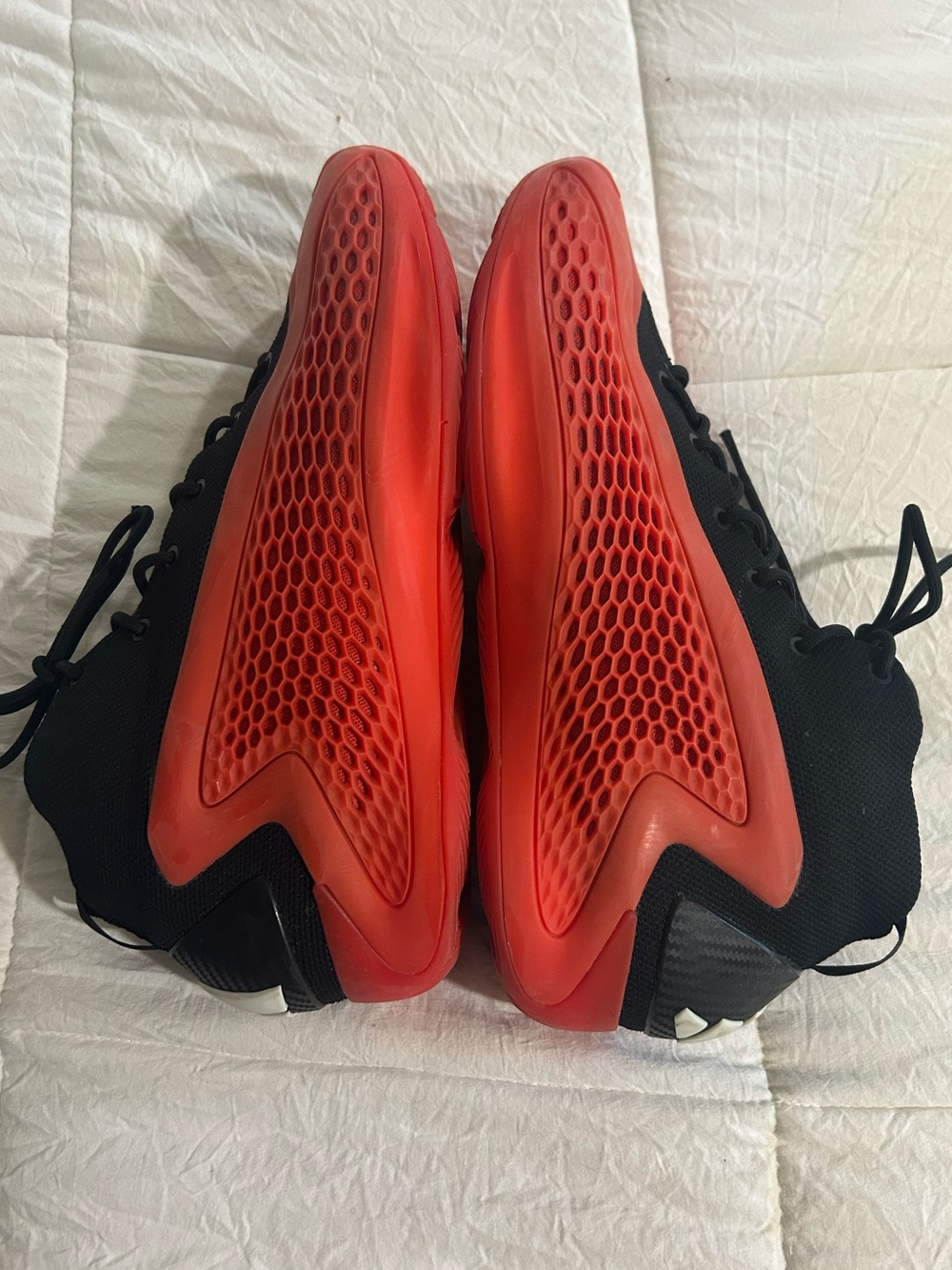 Adidas Anthony Edwards 1 Men's Athletic Shoes Black and Red - Picture 6 of 8